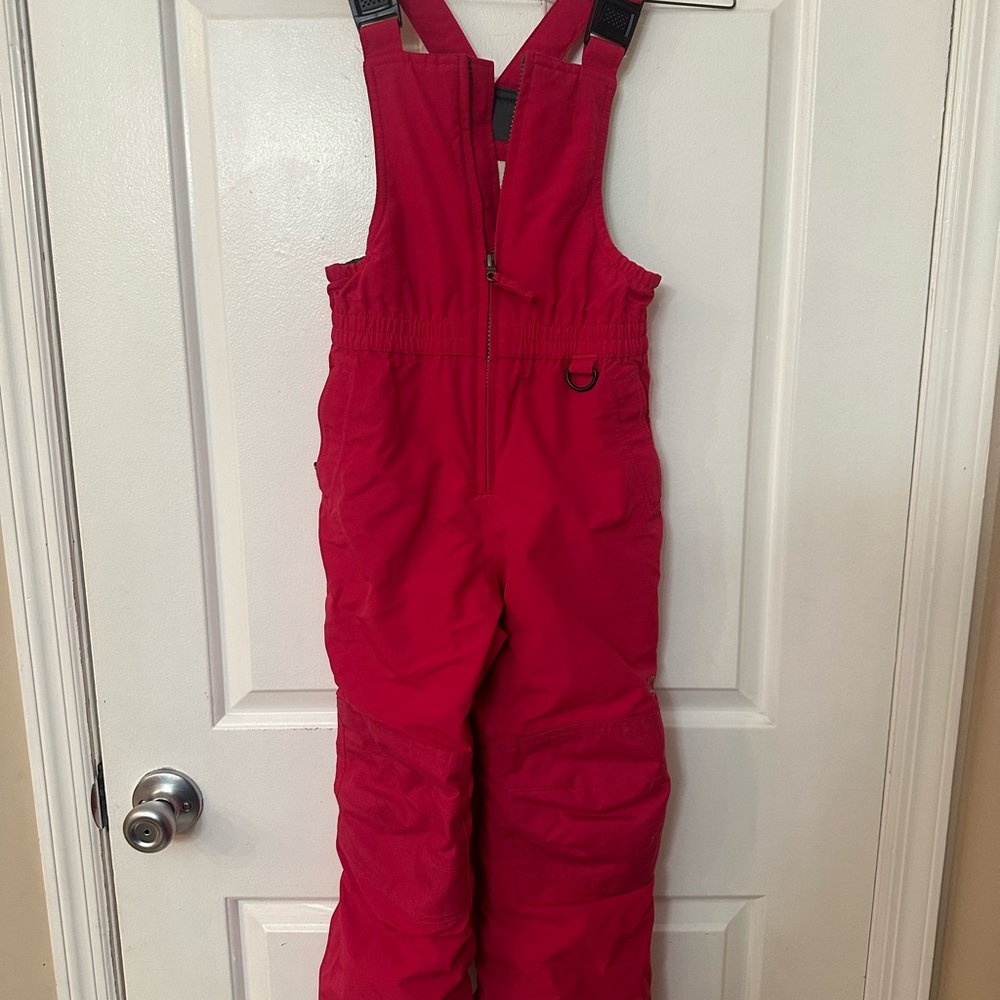 Kids pink Snow Bib Overalls